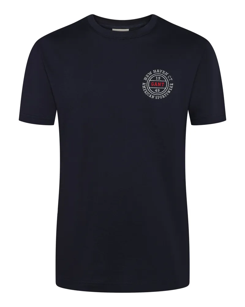 Gant Softes T-Shirt mit kleinen Graphic-Prints in Marine