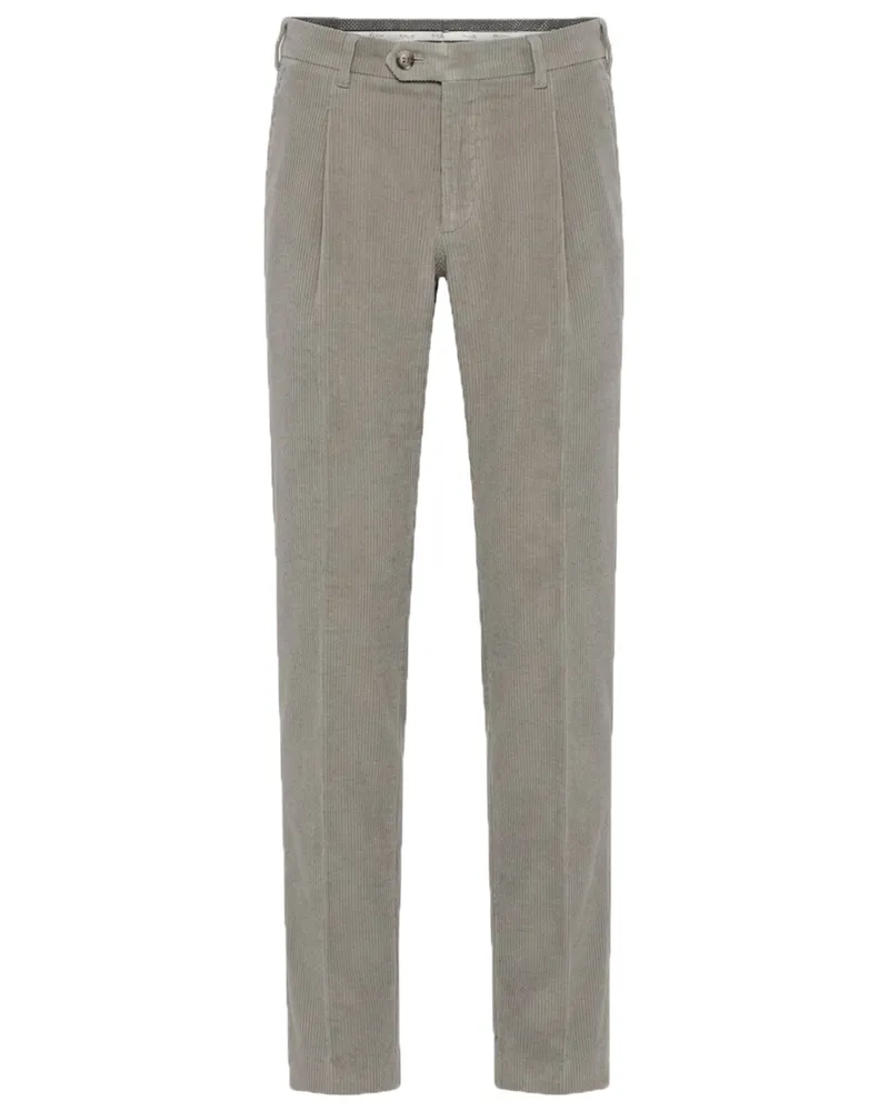 Hiltl Softe Cordhose Primo mit Bundfalte, Regular Fit in Grau