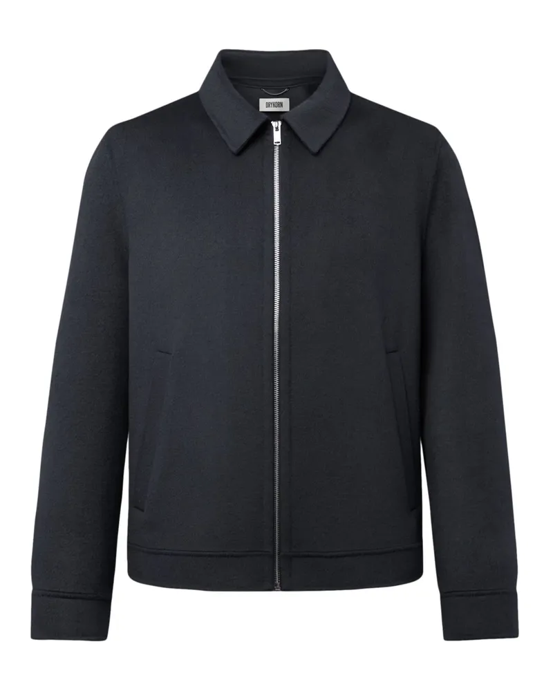 Drykorn Leichtes Overshirt aus einem soften Woll-Mix in Marine