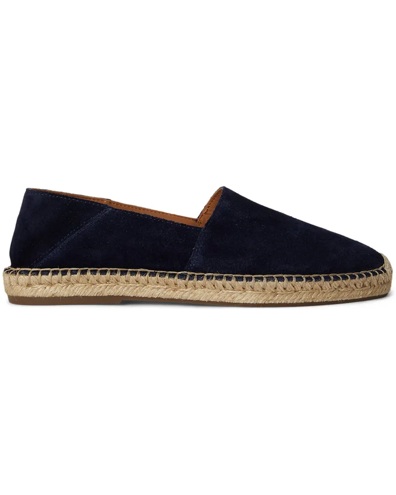 Ralph Lauren Leder-Espadrilles mit Leder-Einlage in Marine
