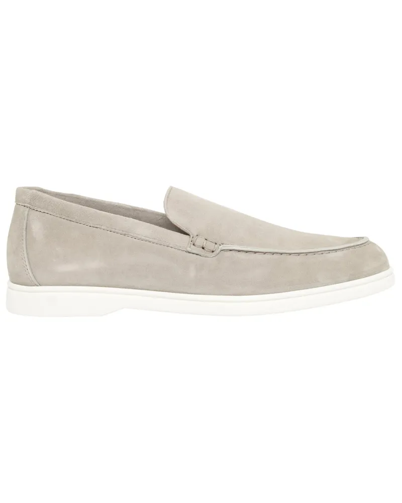 SCHUHE & HANDWERK Handgefertigte Veloursleder-Loafer mit Sneaker-Sohle in Sand