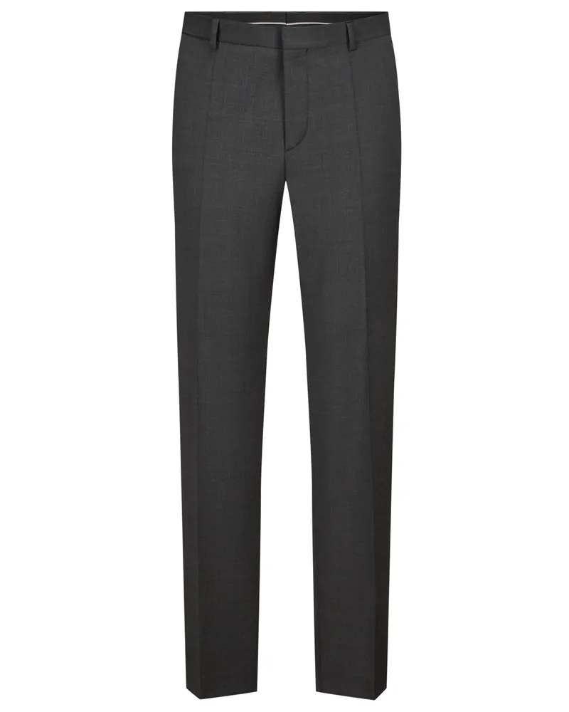 HUGO BOSS Baukasten-Hose Marzotto aus Schurwolle, Slim Fit in Anthrazit