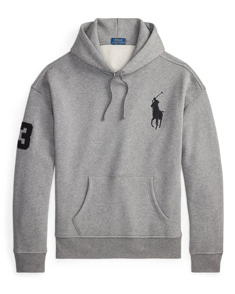 Ralph Lauren Softer Hoodie aus einem Baumwoll-Mix, Relaxed Fit in Hellgrau