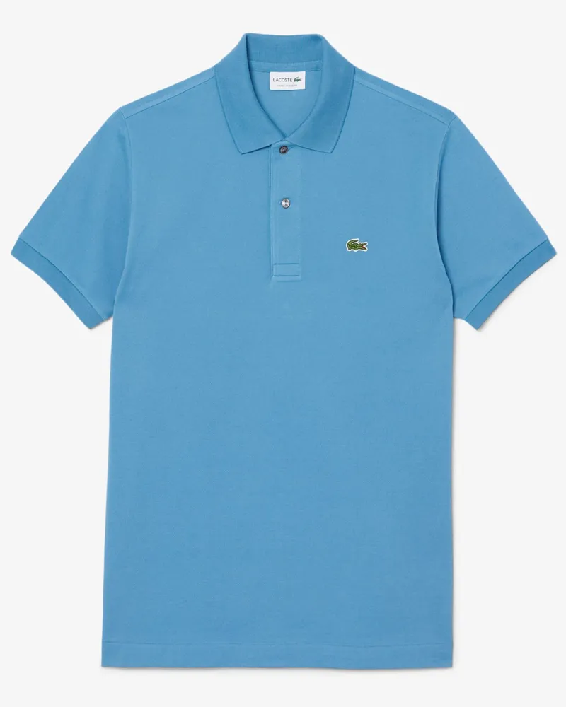 Lacoste Piqué-Poloshirt L1212 mit kleinem Krokodil-Aufnäher, Classic Fit in Petrol