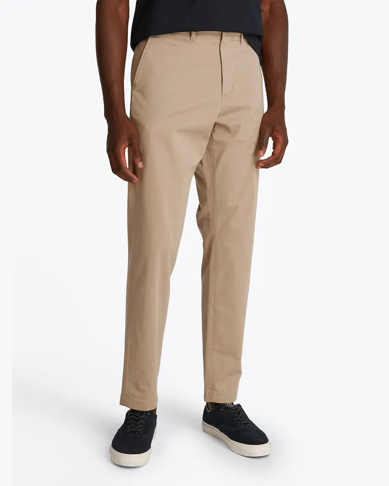 Tommy Hilfiger Chino Harlem mit Stretch, Relaxed Tapered Fit in Beige