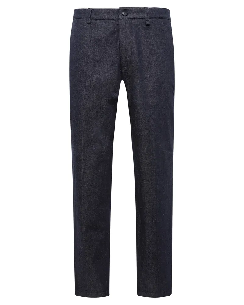 Drykorn Raw Denim-Hose in Chino-Form mit extragroßen Taschen in Schwarzblau