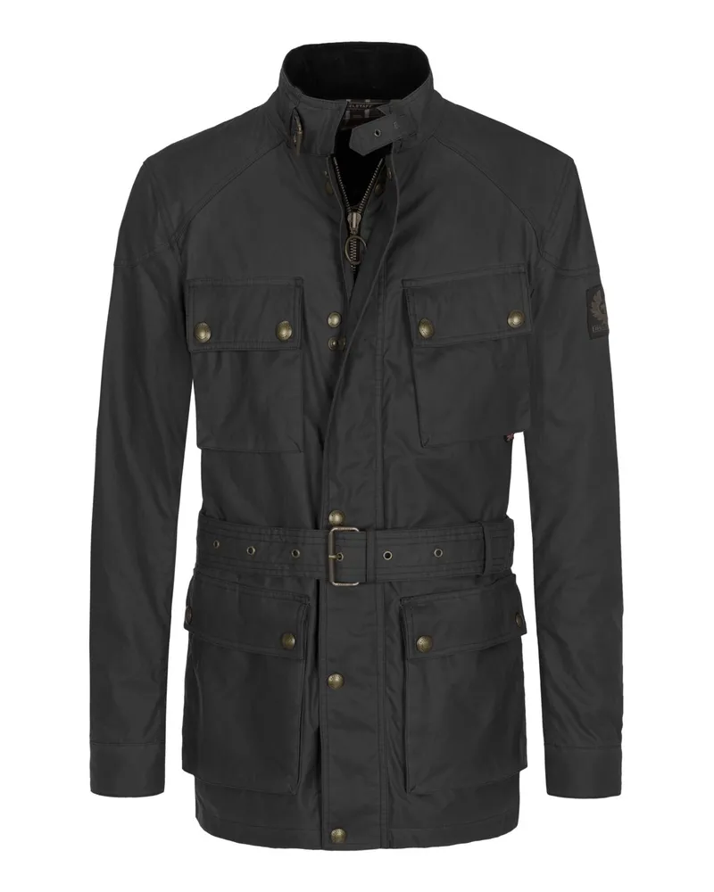 Belstaff Fieldjacket mit Taillengürtel, Trialmaster in Schwarz