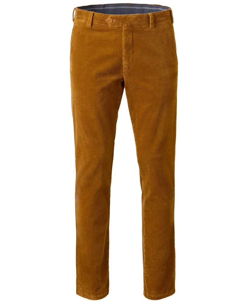 Meyer Hosen Cordhose Bonn mit Stretchanteil, Modern Fit in Cognac