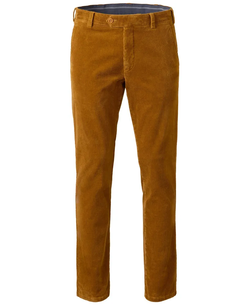 Meyer Hosen Cordhose Bonn mit Stretchanteil, Modern Fit in Cognac