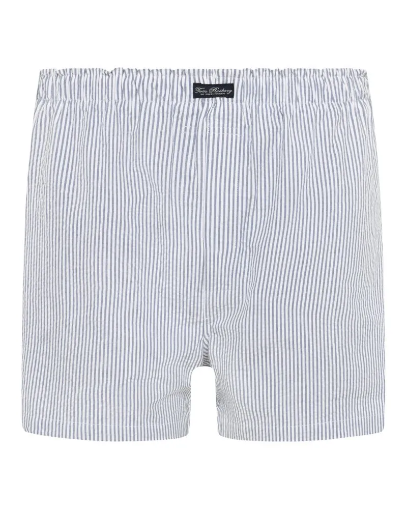 Tom Rusborg Boxershorts aus Baumwolle mit Fineliner-Streifen in Grau