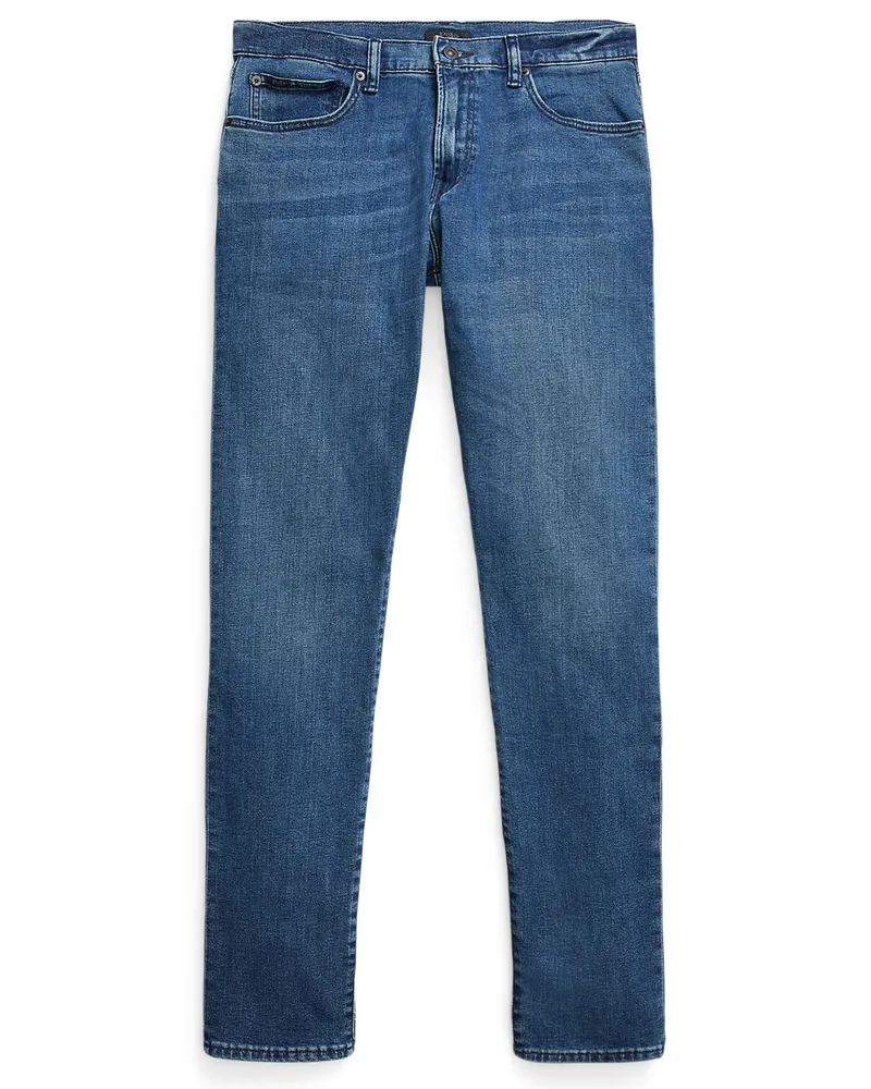 Ralph Lauren Stretch-Jeans Darkside Athletic mit Pony-Stickerei in Denim