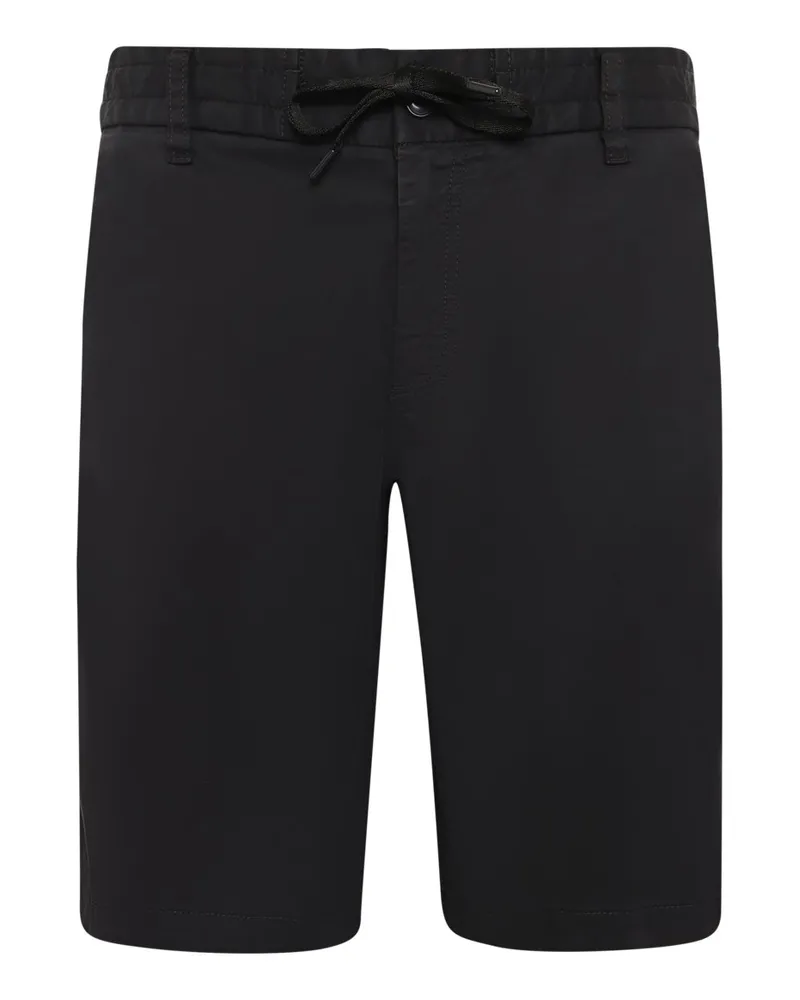 HUGO BOSS Glatte Shorts mit elastischem Bund und Kordelzug in Schwarz