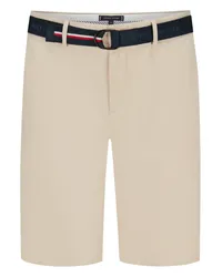 Tommy Hilfiger Chino-Bermudas mit Gürtel, Relaxed Tapered Fit Natur