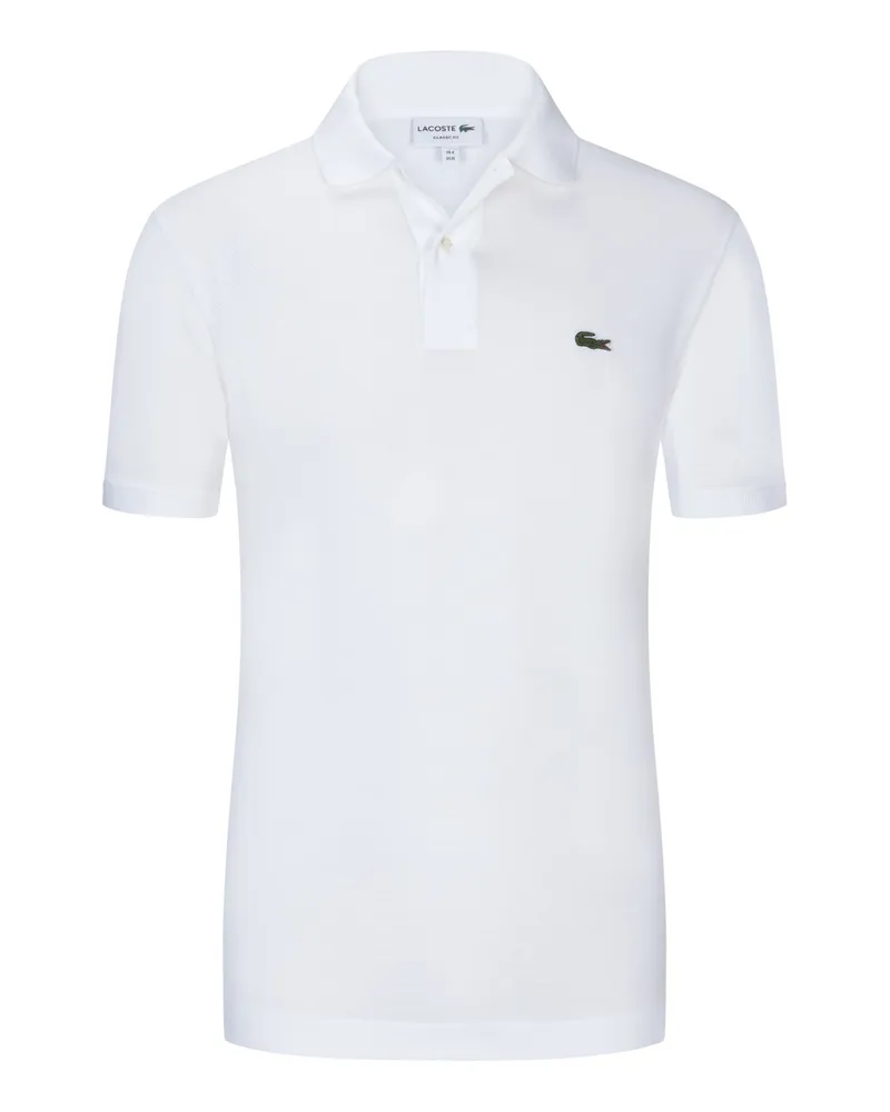 Lacoste Piqué-Poloshirt Classic Fit L1212, mit kleinem Krokodil-Aufnäher in Weiß