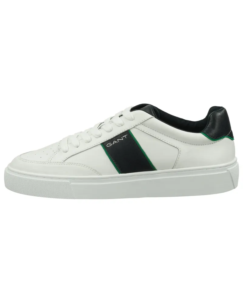 Gant Leder-Sneaker mit Streifenakzenten in Weiß