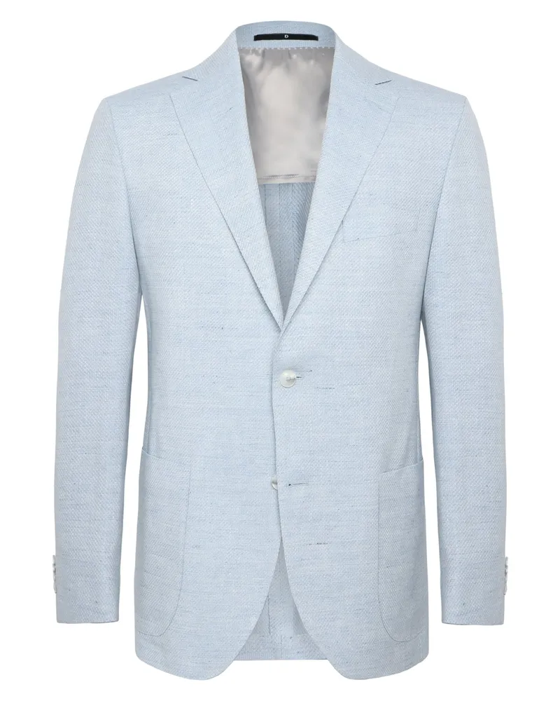 Dressler Einreiher-Sakko aus einem Leinen-Schurwolle-Mix in Hellblau