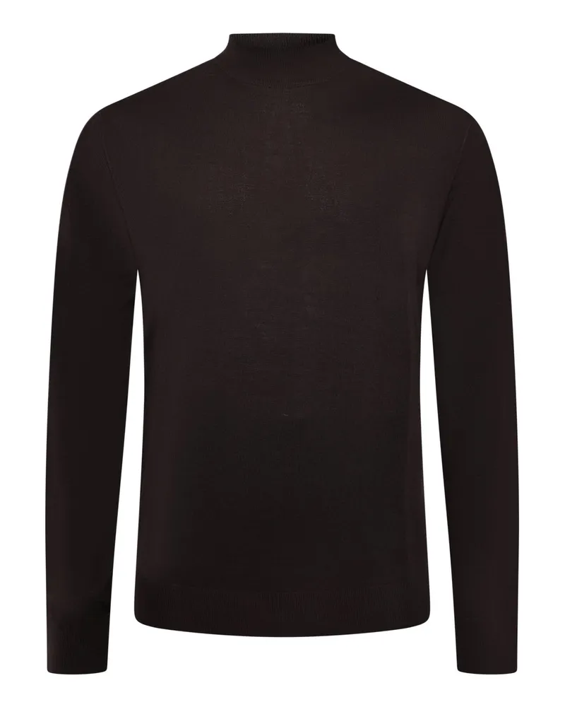 Filippo de Laurentiis Rollkragenpullover aus edler Merinowolle in Dunkelbraun