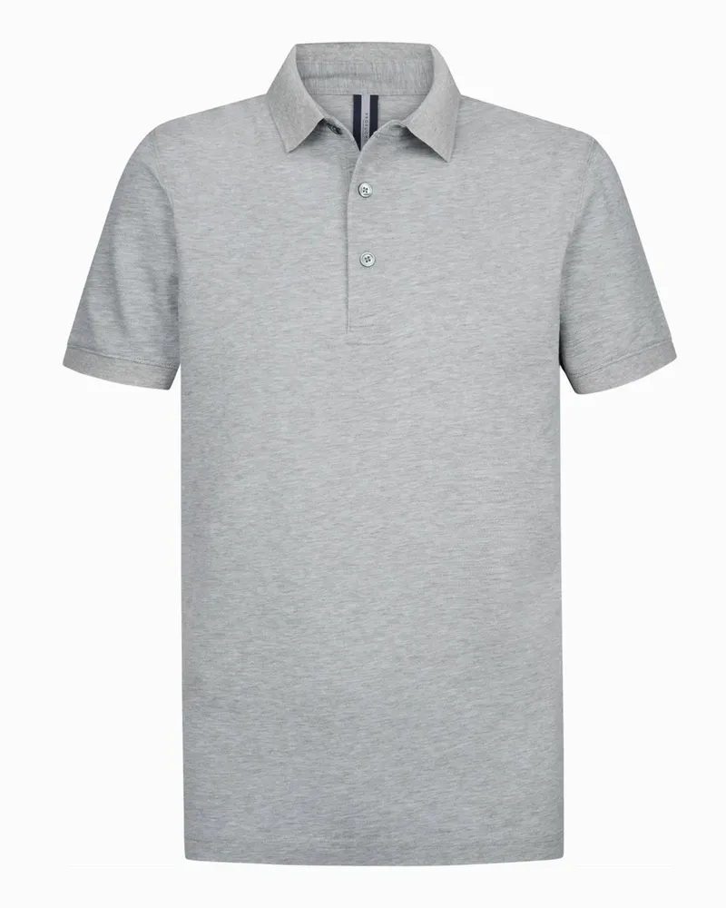 Profuomo Piqué-Poloshirt aus Bio-Baumwolle, Regular Fit in Grau