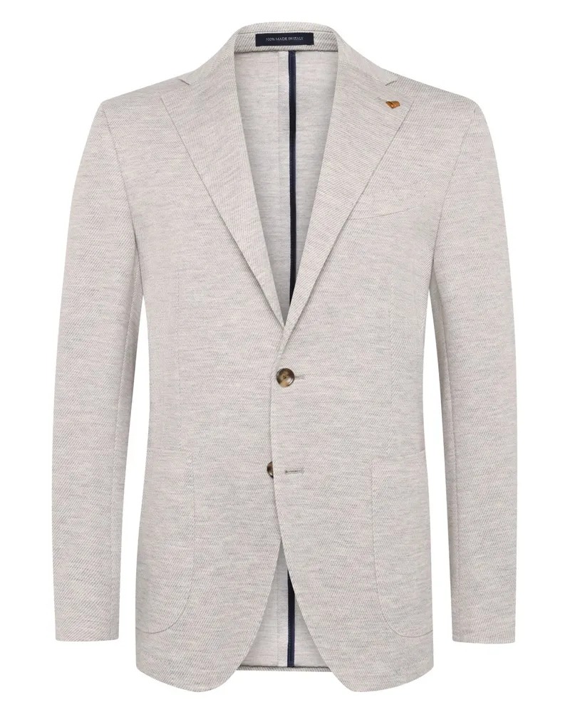 Sartoria Latorre Einreiher-Sakko aus einem leicht elastischen Woll-Mix in Beige