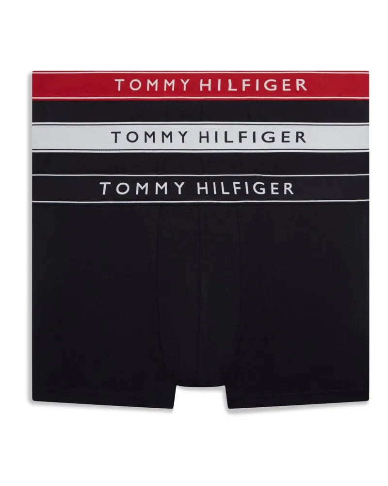 Tommy Hilfiger 3er-Pack Boxer Trunks mit Stretchanteil und Label-Bund in Schwarz