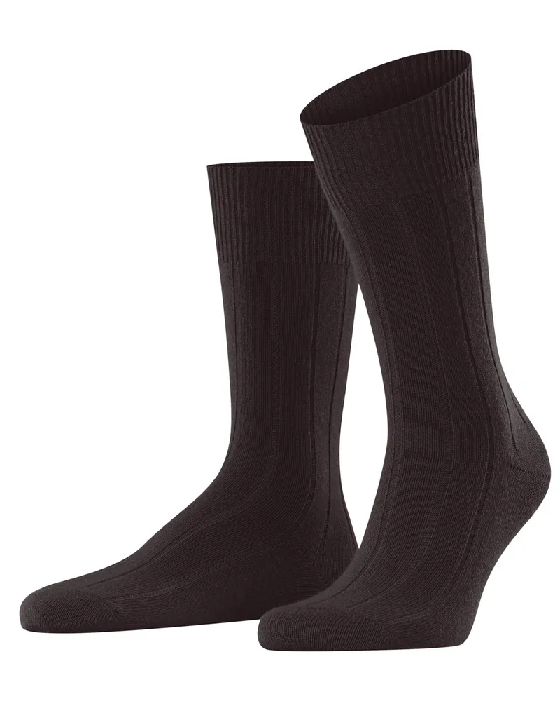 Falke Wadenhohe Socken aus Merino-Kaschmir-Mix im Rippstrick in Dunkelbraun