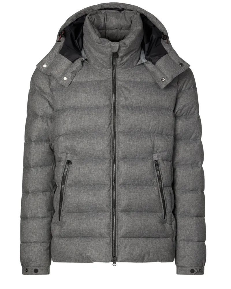 Save The Duck Steppjacke Constantin in Woll-Haptik mit Kapuze und PLUMTECH®-Ausstattung in Grau
