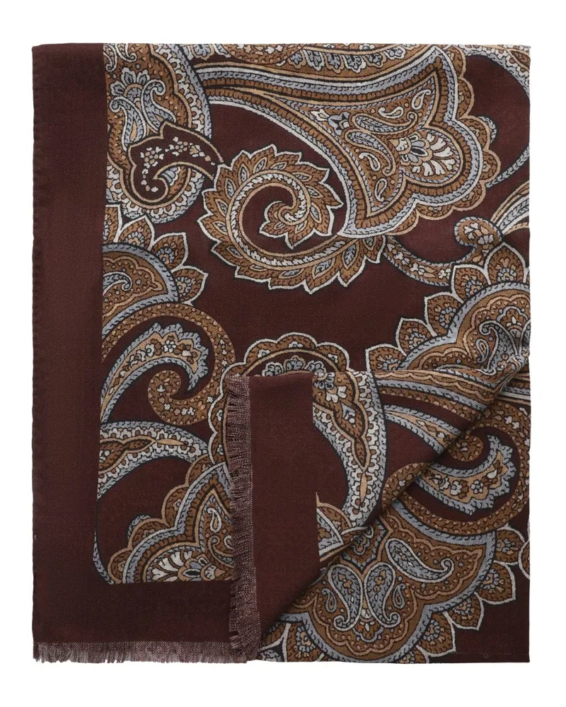 Altea Extra beriter Wollschal mit Paisley-Muster in Rot