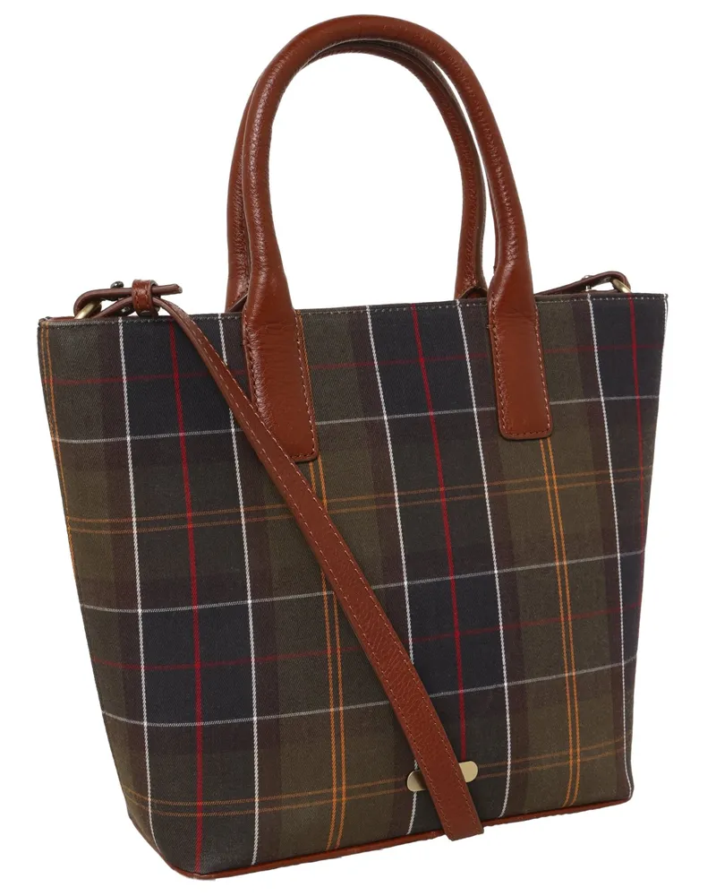 Barbour Tragetasche mit Karomuster in Grün