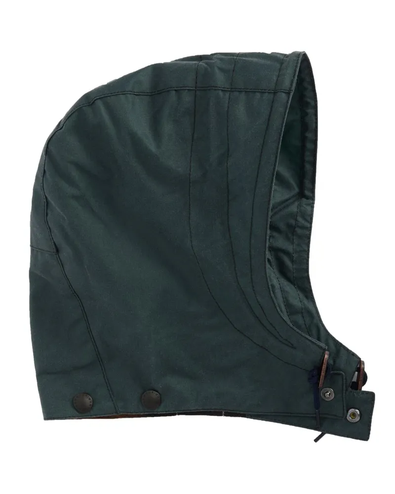 Barbour Paul Smith loves Barbour Anknöpfbare Wachskapuze mit Tunnelzug in Grün