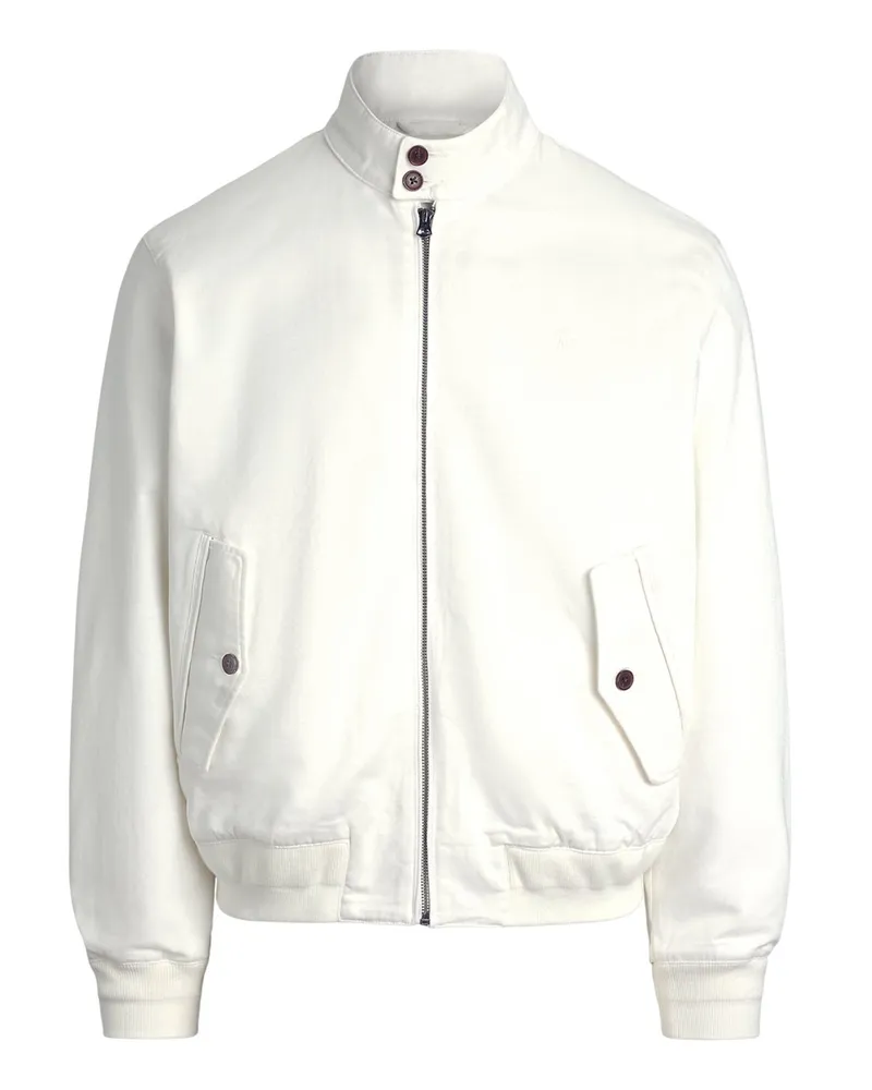 Ralph Lauren Leichter Blouson aus Baumwolle mit Poloreiter-Stickerei in Weiß