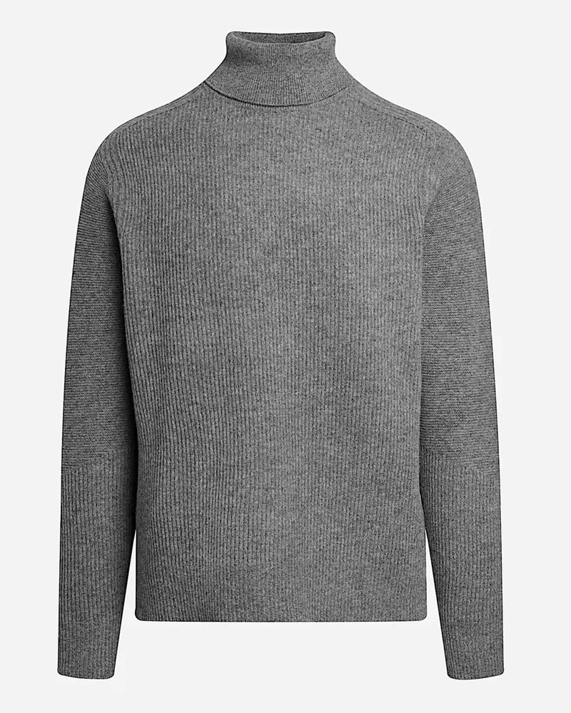 AlphaTauri 3D Knit-Pullover Fannes aus Wolle mit Rollkragen, Regular in Anthrazit