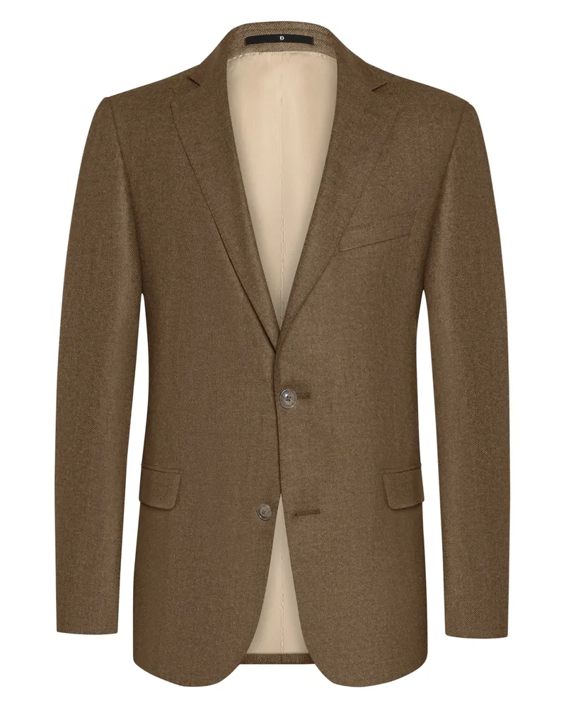 Dressler Sakko aus Schurwolle und Kaschmir, Relaxed Fit in Cognac
