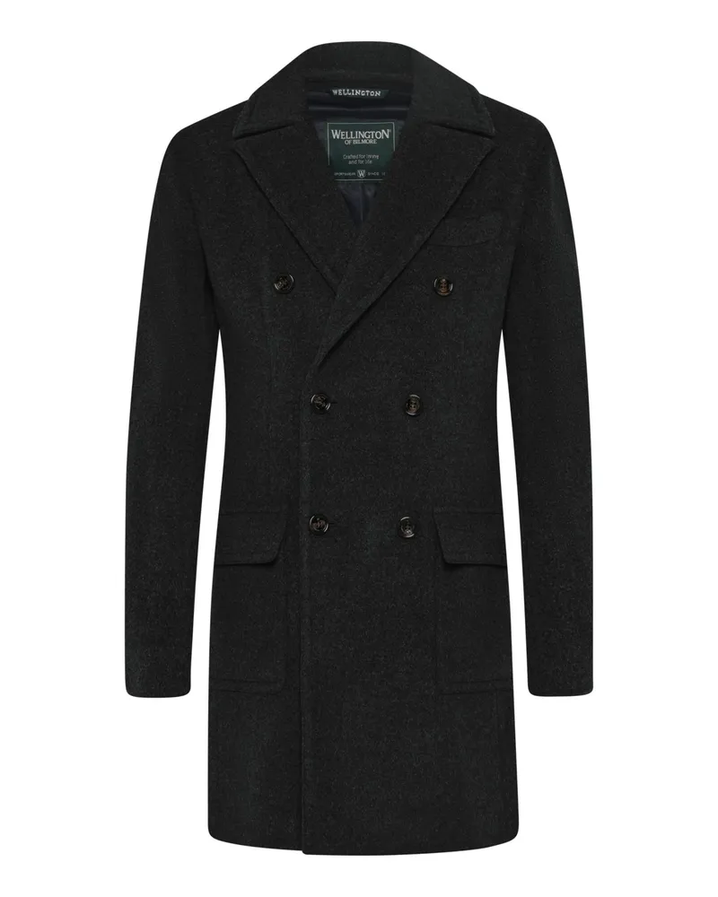 Wellington of Bilmore Zweireihiger Mantel Dorchester aus einem Wolle-Kaschmir-Mix in Anthrazit