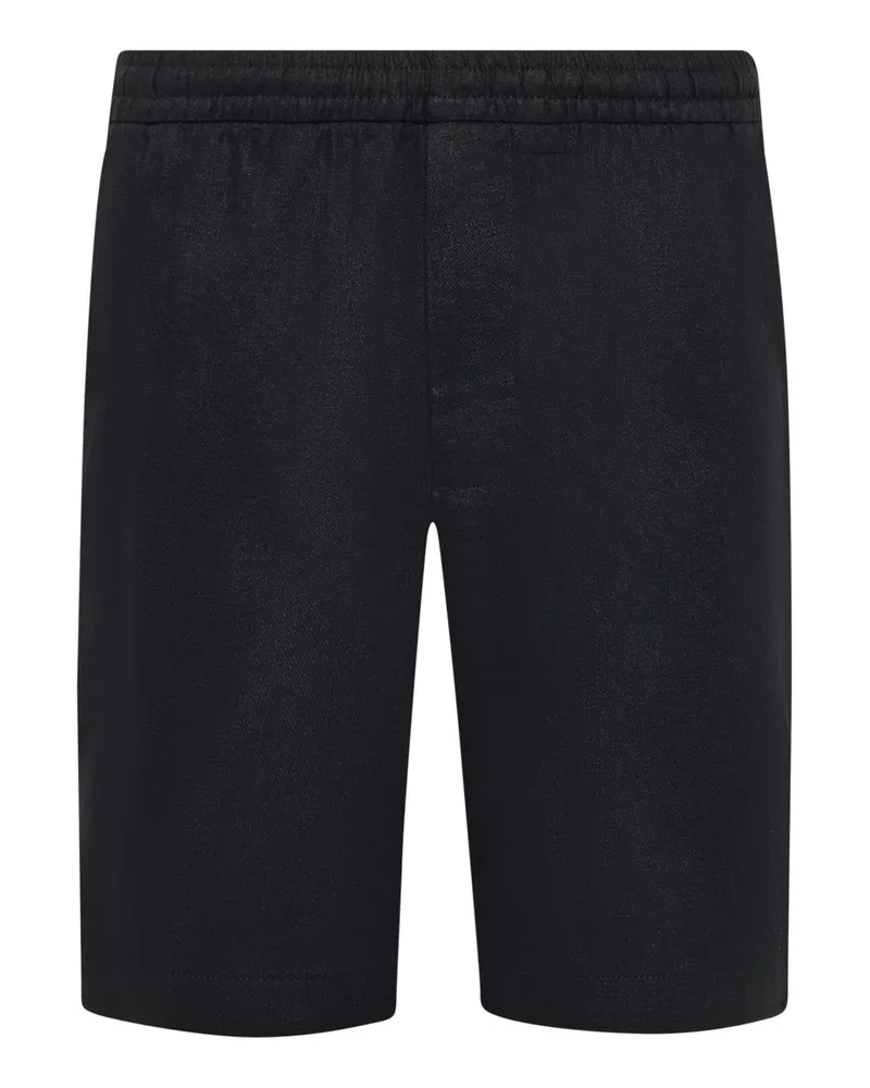 Calvin Klein Shorts aus einem Baumwoll-Leinen-Mischgewebe in Schwarz