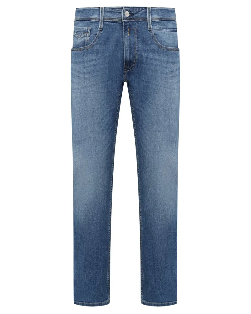 Replay Jeans Anbass in Washed-Optik, Slim Fit in Graublau