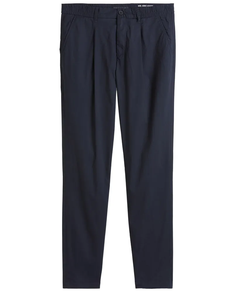 Marc O'Polo Chino mit Stretchanteil und Bundfalte, Tapered Fit in Marine