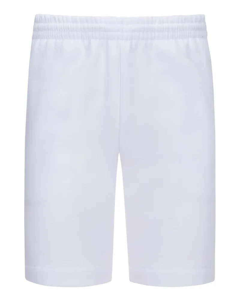 Lacoste Sweatshorts mit kleinem Krokodil-Aufnäher in Weiß