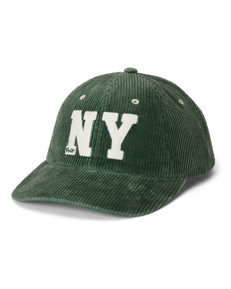 Ralph Lauren Cap aus einem Baumwollcord mit Aufnäher in Grün