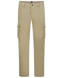 HUGO BOSS Feincordhose mit Cargotaschen, Straight Fit Beige