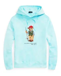 Ralph Lauren Hoodie in Batik-Muster mit Polo Bear-Aufdruck Hellblau