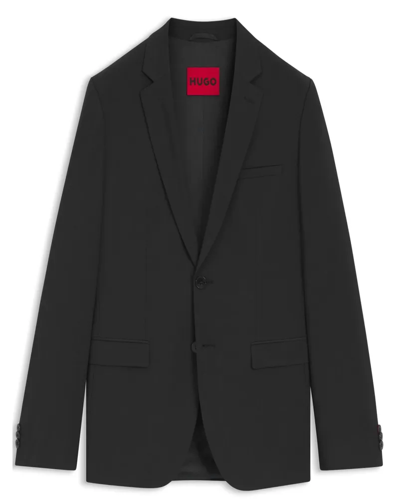 HUGO BOSS Einreihiges Sakko aus einem Wollmix mit Stretch, Extra Slim Fit in Schwarz