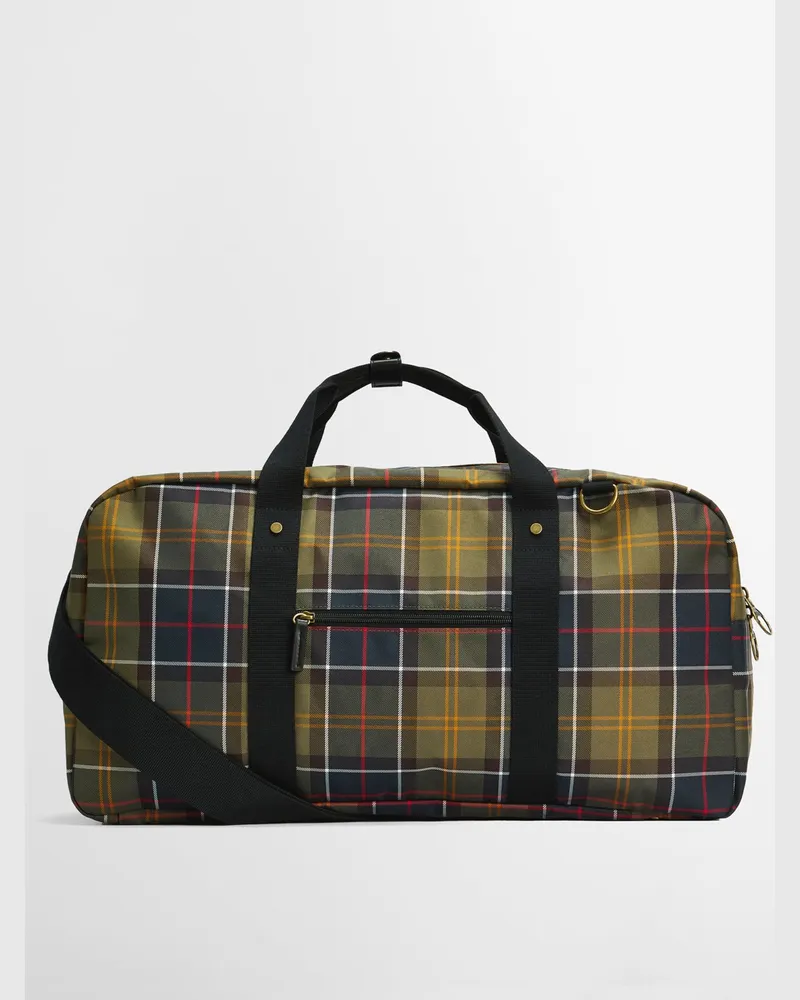 Barbour Reisetasche Torridon aus Polyester mit Tartanmuster in Oliv