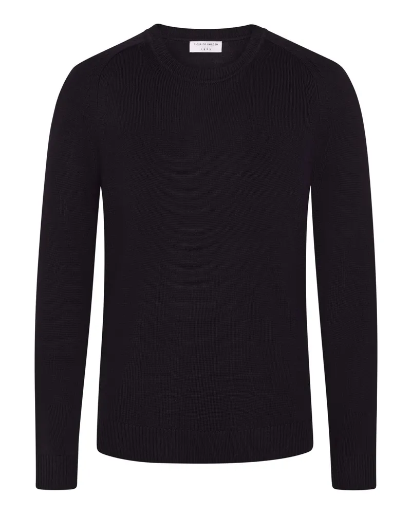 Tiger of Sweden Pullover aus Merinowolle mit O-Neck in Marine