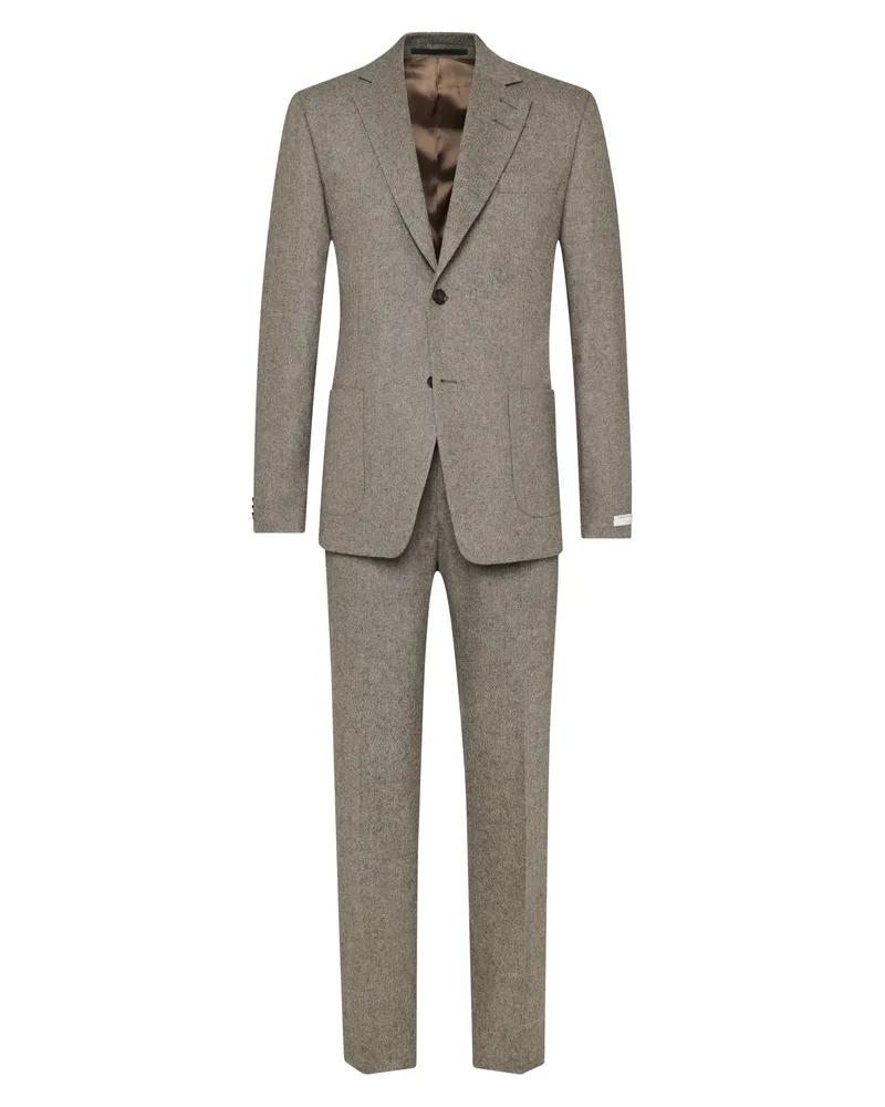 Tiger of Sweden Zweiteiliger Anzug aus einem Wollmix mit Reverskragen, Slim in Beige