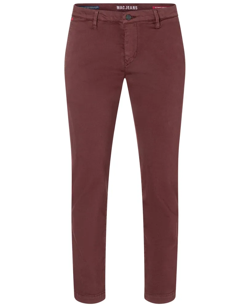 MAC Jeans Chino in Super-Stretch-Qualität, Modern Fit in Bordeaux