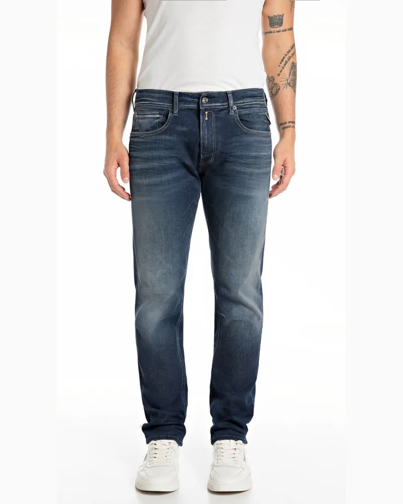 Replay Jeans Grover Hyperflex mit Stretch, Straight Fit in Graublau