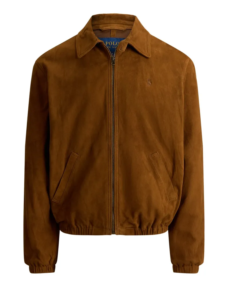 Ralph Lauren Softe Wildleder-Jacke Bayport in Braun