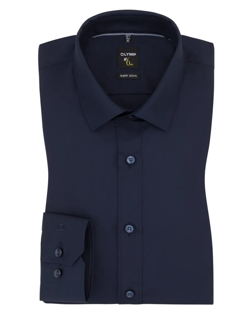 Olymp No. Six super slim Hemd in Marine