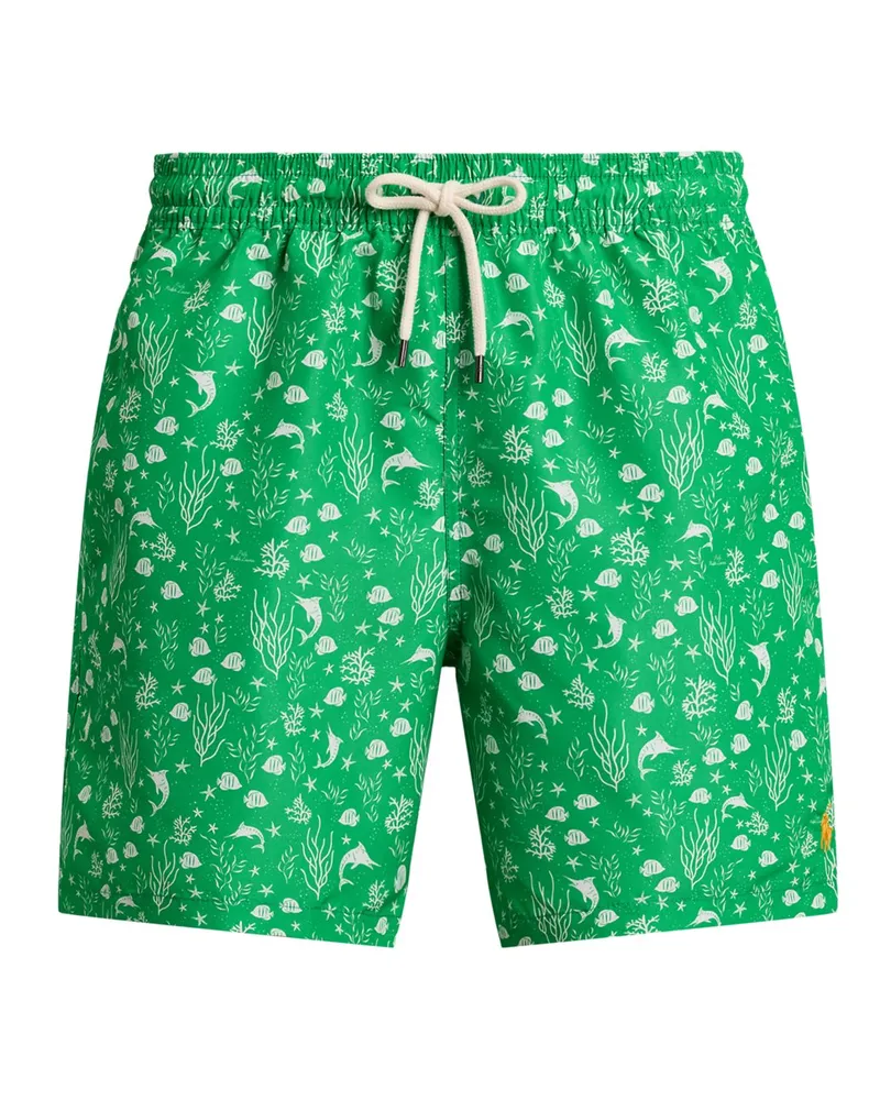Ralph Lauren Badeshorts mit maritimen Motiven in Grün