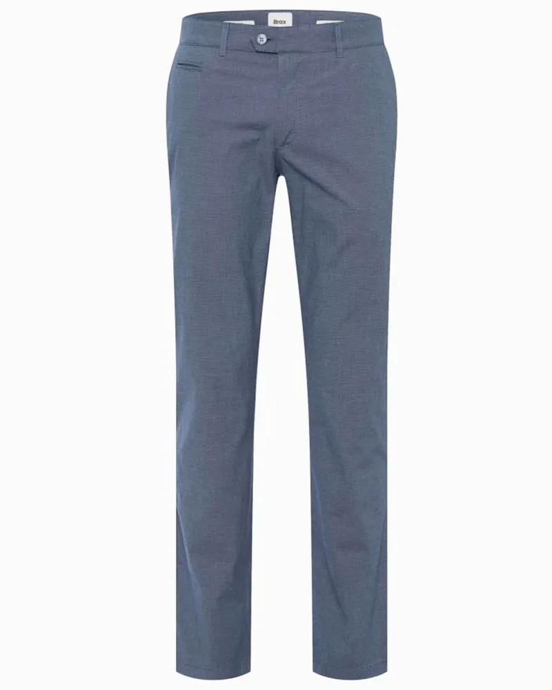 Brax Chino Everest Ultralight mit Stretch und Muster, Modern Fit in Mittelblau